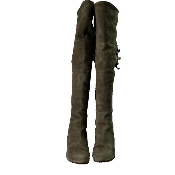 Joie Boots Women 8 Leather Suede Coachella Over The Knee Triple Buckle detail - Picture 2 of 15